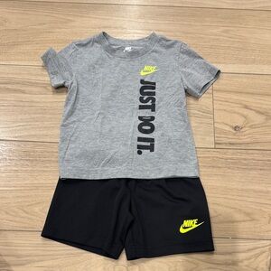 Nike Gray Tee and Black Shorts Set